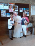 Adrie en Marlies met Zijne Heiligheid (foto is grapje!)